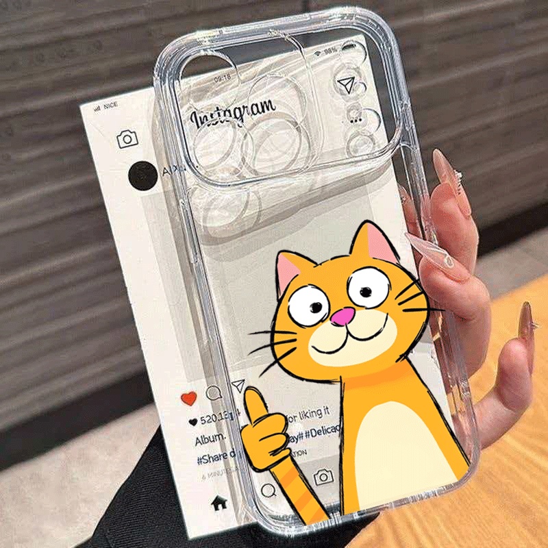 Xiaomi Redmi Note 13 - Schattige cartoon oranje katten telefoonhoes voor